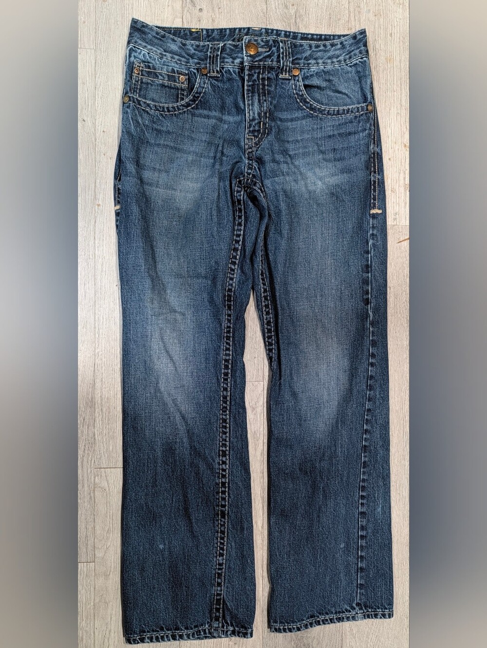 Rock Revival Straight Leg Jeans in Faded Indigo Blue